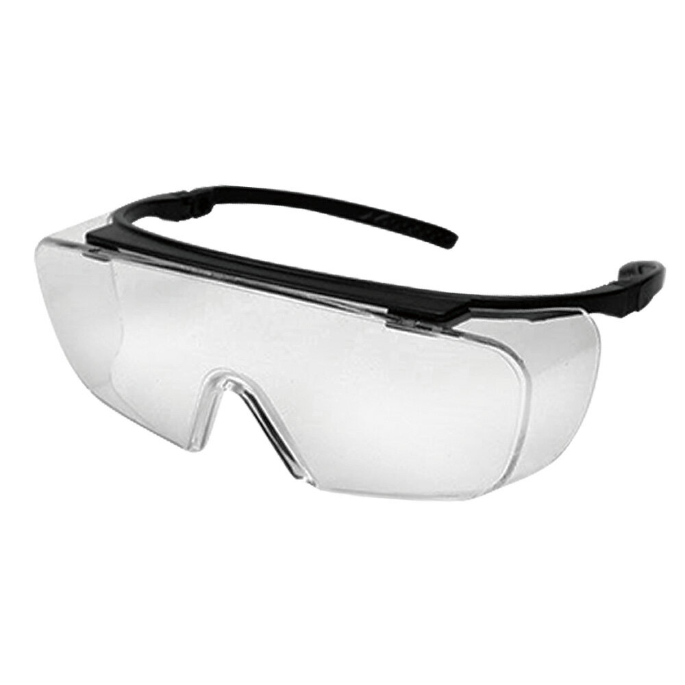 防疫商品 眼睛防護 可搭配眼鏡使用 安全護目鏡(透明+黑/防霧)JT-G-P0001 1入