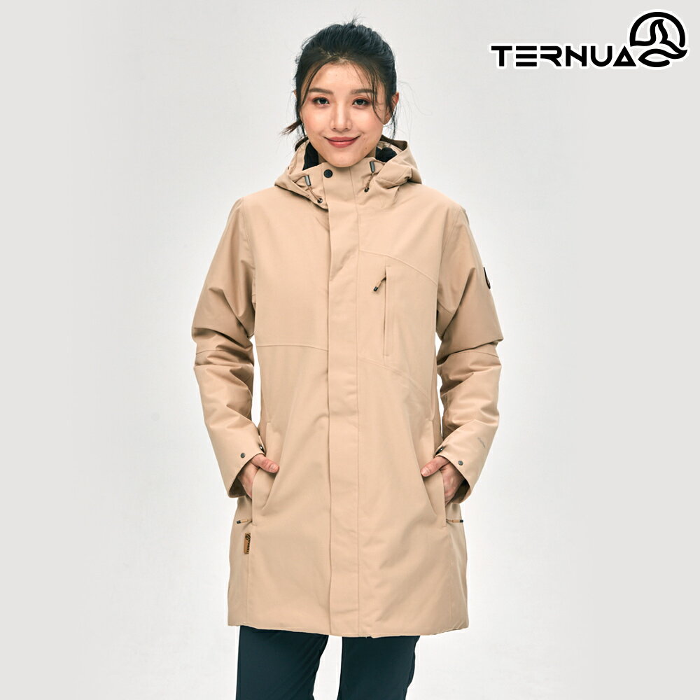 TERNUA 女 Shelltec 防水連帽保暖外套 1643651 (22) / 城市綠洲 (防風 透氣 快乾)
