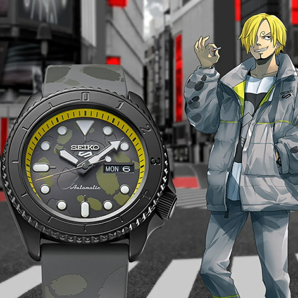 SEIKO 5 Sports航海王ONE PIECE聯名腕錶－香吉士(SRPH69K1/4R36-11Z0Y