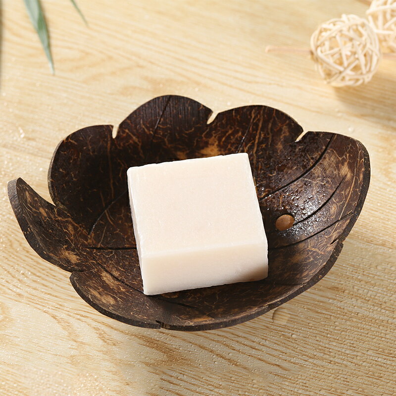 泰國創意香皂盒木質椰殼皂盒個性可愛肥皂盒衛生間瀝水肥皂架皂托