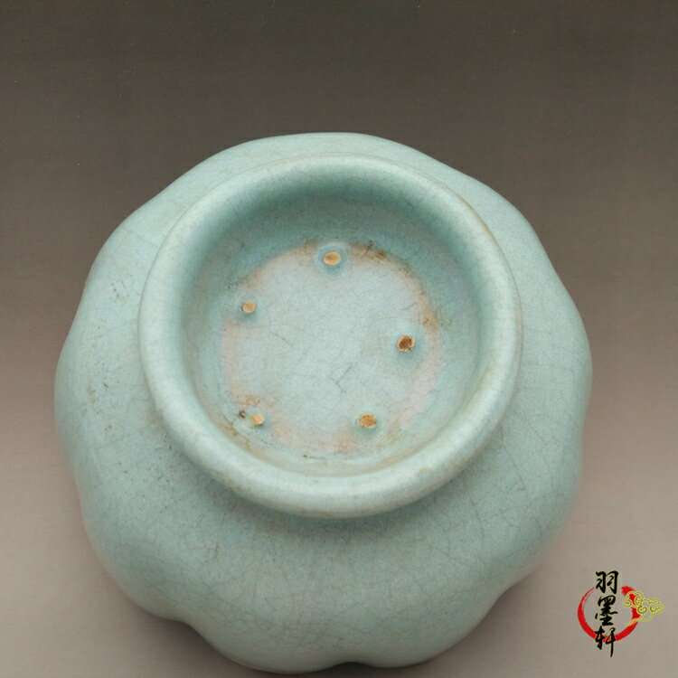 宋汝窯天青釉花口碗古董古玩仿古陶瓷器收藏精品宋瓷羽墨軒| 協貿國際