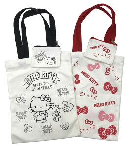 Hello Kitty帆布購物袋附小袋