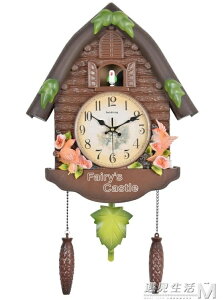 客廳布谷鳥掛鐘報時個性鐘家用兒童鐘錶現代創意簡約時尚時鐘掛錶