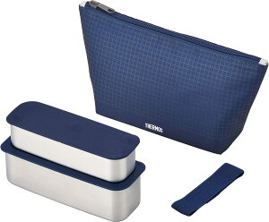 【日本代購】Thermos 便當盒 野餐盒 雙層不鏽鋼 635ml DSA-604W NC 海軍藍