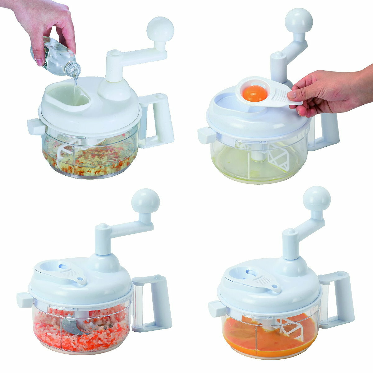 asdfkitty*日本pearl 手動蔬果調理器含分蛋器/攪拌器-可切蔬果.打沙拉醬-日本正版商品 4