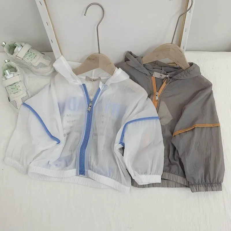 男童防曬衣 透氣防曬服 寶寶薄款休閑外套 防紫外線帥氣防曬衣 冰絲上衣 兒童防曬衣 兒童防曬外套【不二雜貨】