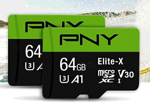 [COSCO代購4] C134929 PNY Elite-X MicroSD 記憶卡含SD轉接卡 64GB 2入