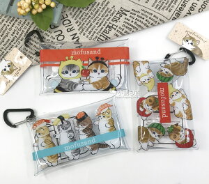 日本 mofusand 日本人氣插畫家 貓咪系列 透明 卡片包 零錢包｜小鶴日貨