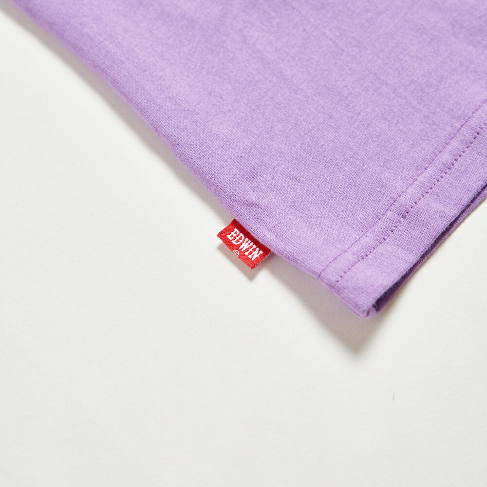 EDWIN 女款 圓點刺繡印花短袖T恤 (灰紫色) #狂降5折 8