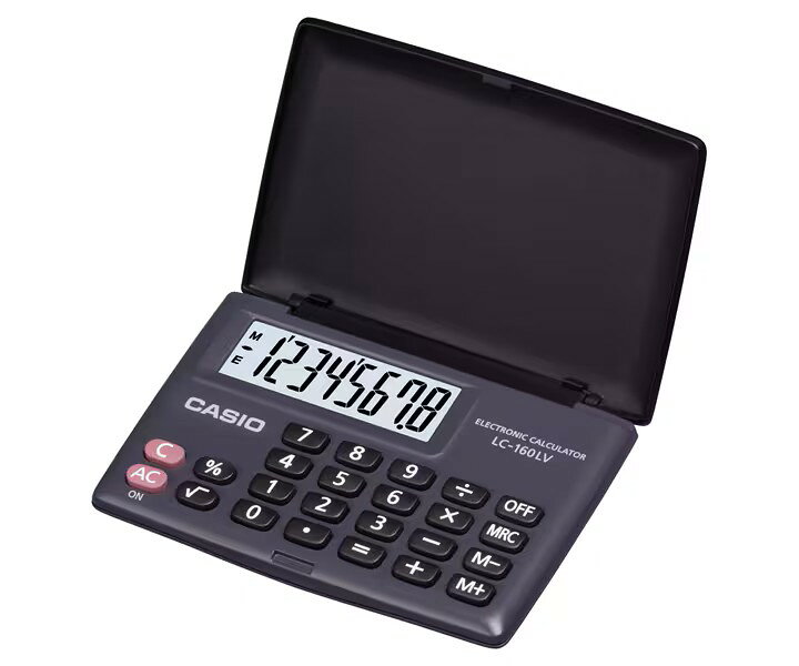 【文具通】CASIO 卡西歐 LC-160LV-BK 8位 計算機 8.4x5.7cm L5140045【APP滿額下單10%點數(單一帳號最高1000點)】9/30止