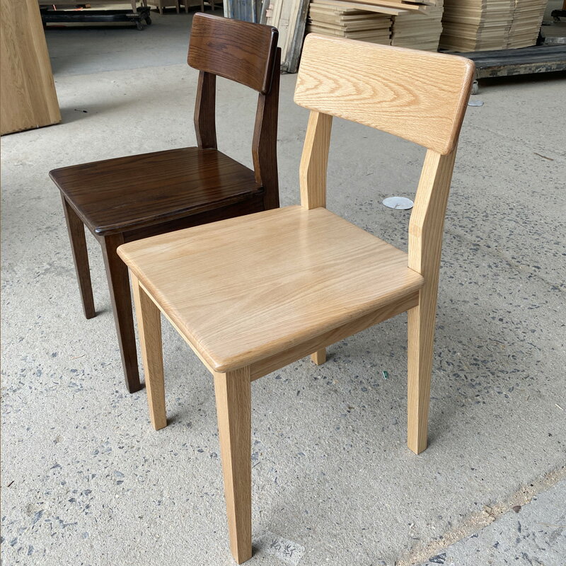 實木餐椅橡木椅子簡約靠背椅北歐環保書桌椅餐廳家具木質凳子