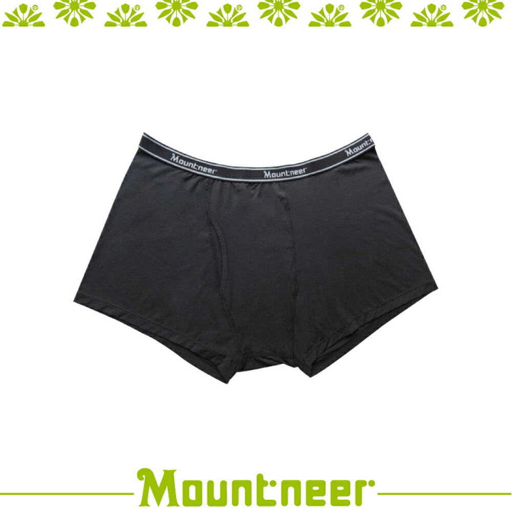 【Mountneer 山林 男 排汗開洞四角內褲《黑色》】11K77-01/透氣內褲/排汗內褲/四角褲