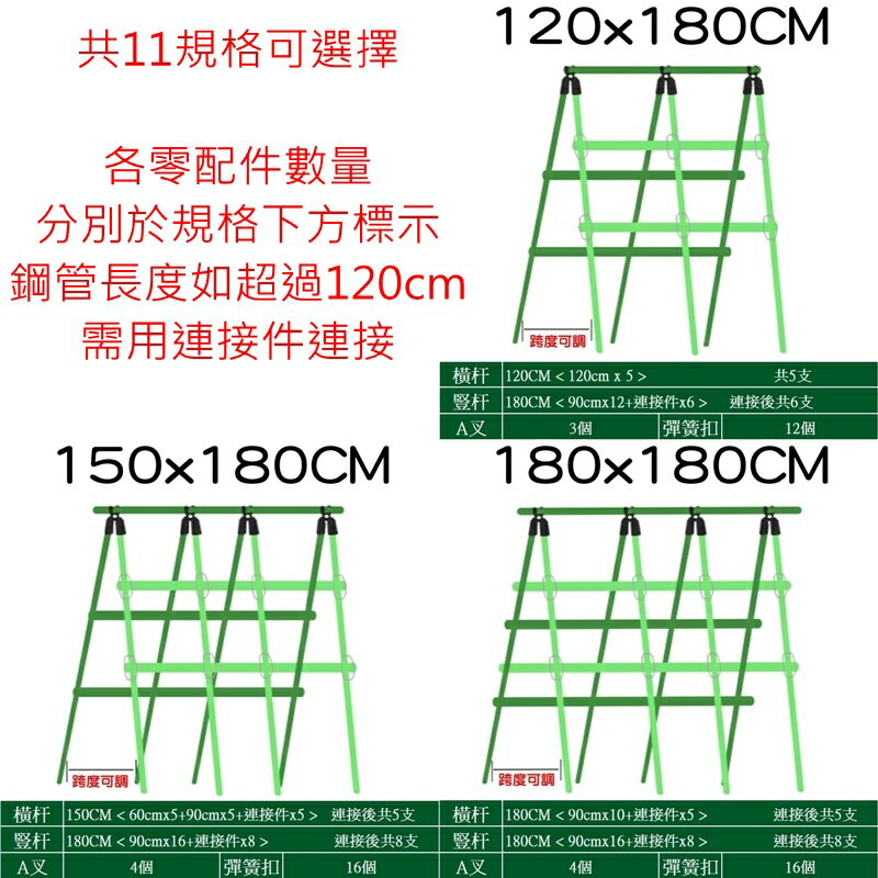 【珍愛頌】N460 套裝 A型爬藤支架 爬藤網架 藤蔓支架 陽台支架 爬藤架 花架 菜園 園藝支架 絲瓜爬藤架 包塑鋼管 6