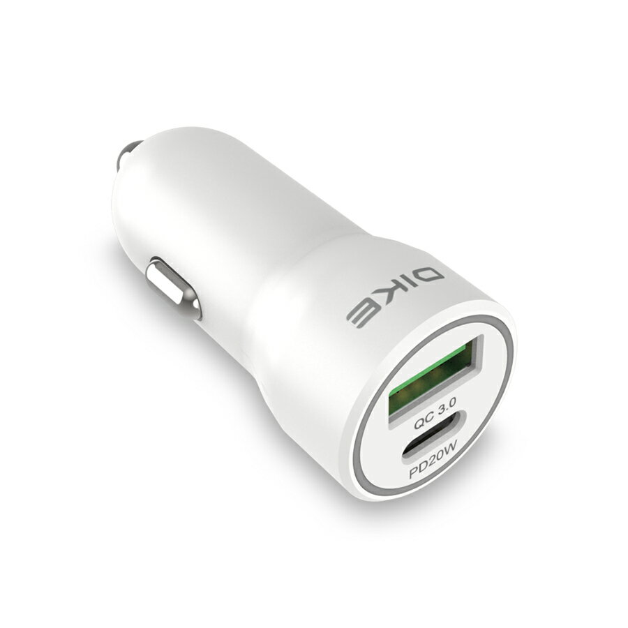 DIKE 快速車充 20W PD+QC 2Port 車充 PD車充 QC車充 車充快充 點煙器快充  DAC720WT 1
