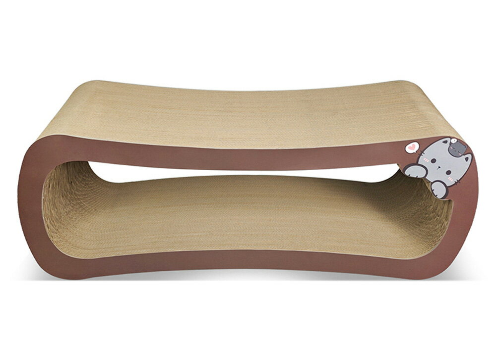 【台灣現貨】超長白色蝴蝶結貓咪鈴鐺玩具 加強芯承重強貓抓板 多貓肥貓無憂超大磨爪板 咖啡色貓咪貓窩 貓咪榻榻米 8