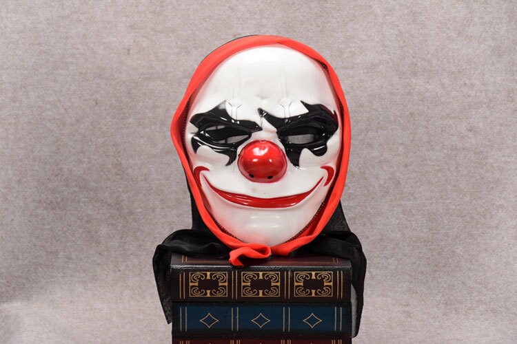 頭紗 圓臉小丑面具 日本忍者 面具 仿古面具 蝙蝠俠小丑 日本藝妓 全臉面具 面罩 面紗 【塔克】