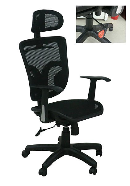 【尚品家具】106-17 喬治特 黑色網布氣壓升降辦公椅/主管椅/電腦椅