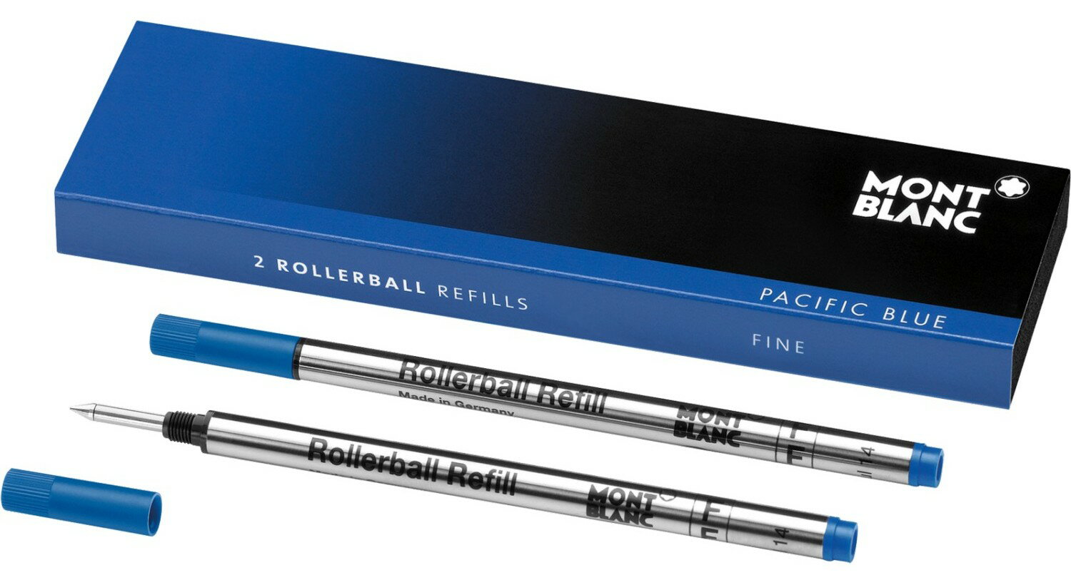 【文具通】Montblanc 萬寶龍 鋼珠筆 筆芯 替芯 Fine 105163 細 深海湛藍 2支裝 S1010189