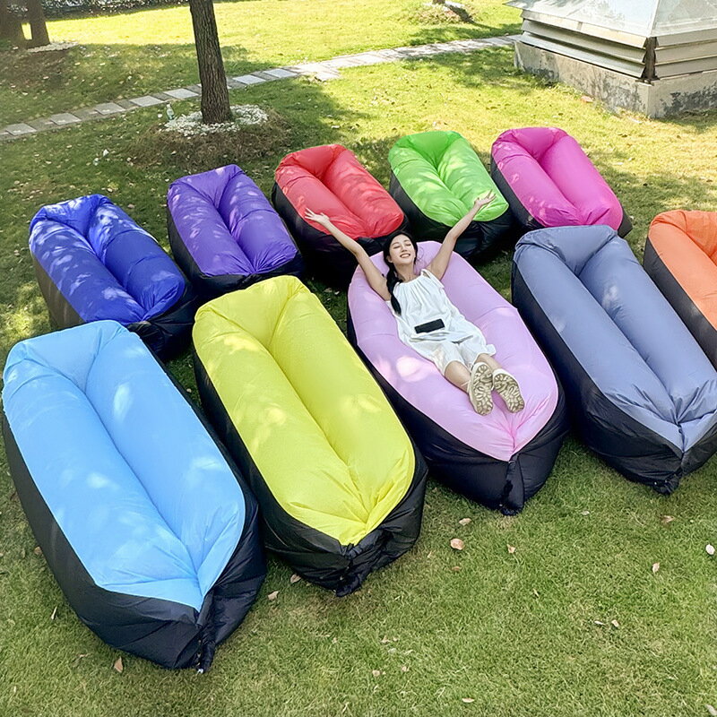 戶外懶人充氣沙發空氣床墊午睡網紅氣墊床折疊單人便攜式野營椅子【尚宜家居】