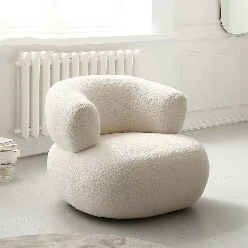 沙發 懶人沙發 北歐設計簡約客廳創意U型沙發陽臺臥室小白休閑羊羔絨單人沙發椅