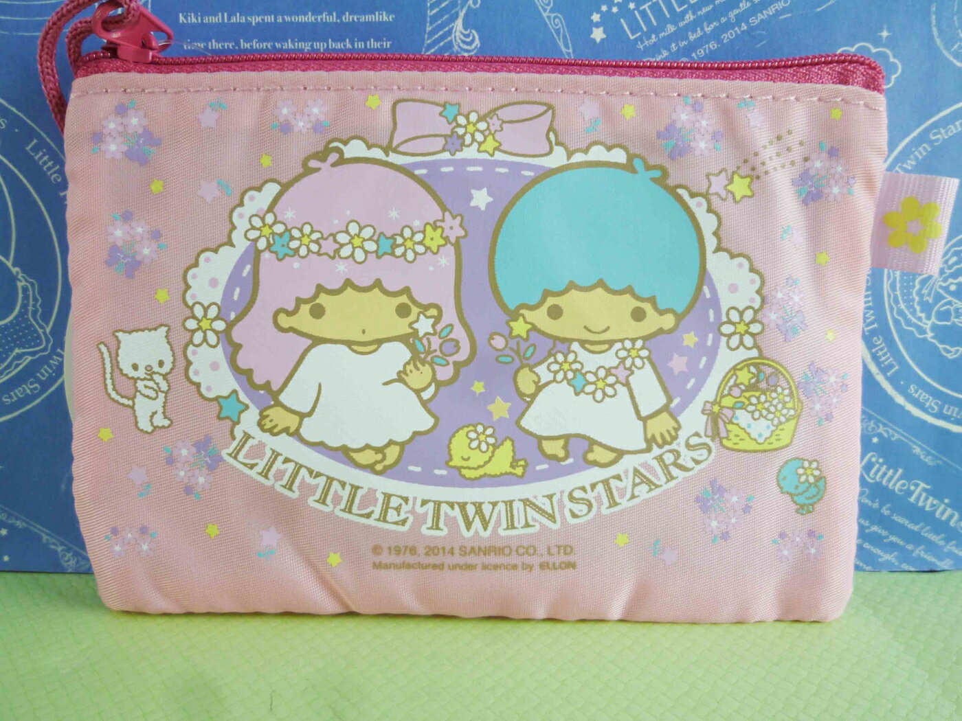 【震撼精品百貨】Little Twin Stars KiKi&LaLa 雙子星小天使 零錢包 網狀 粉 震撼日式精品百貨