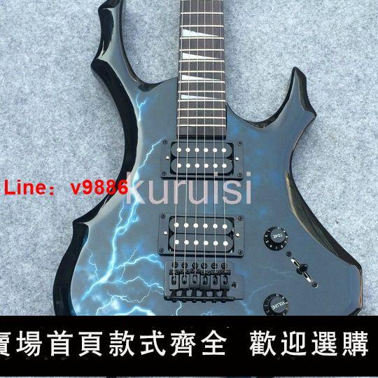 【臺灣公司 超低價】火焰閃電電吉他成人吉他套裝初學學生吉他套裝戶外吉他超值