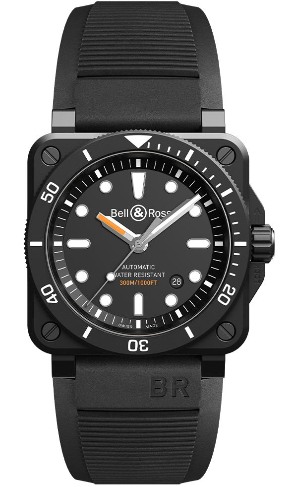 Bell & Ross 柏萊士 DIVER陶瓷潛水機械錶(BR0392-D-BL-CE/SRB)-42mm-黑面膠帶【刷卡回饋 分期0利率】【APP下單22%點數回饋】