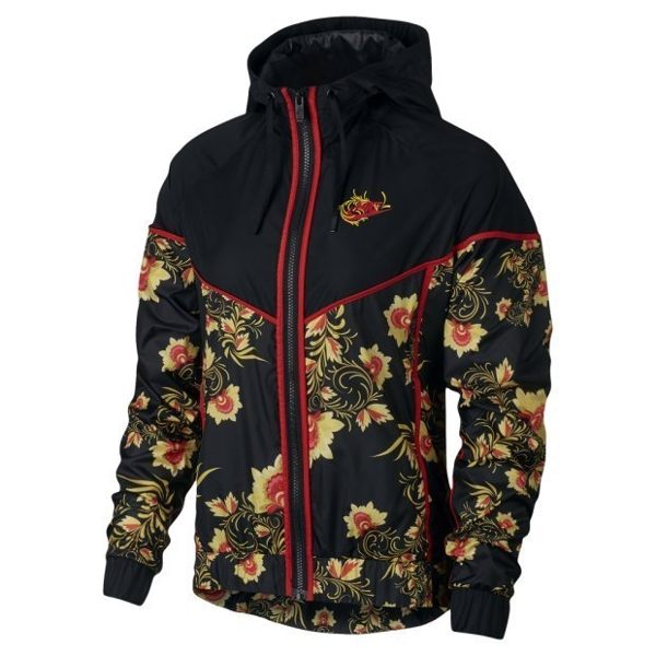 NIKE AS WR JKT AOP FLORAL 女裝 連帽外套 風衣 防風 花卉 舒適 黑 【運動世界】 922189-010