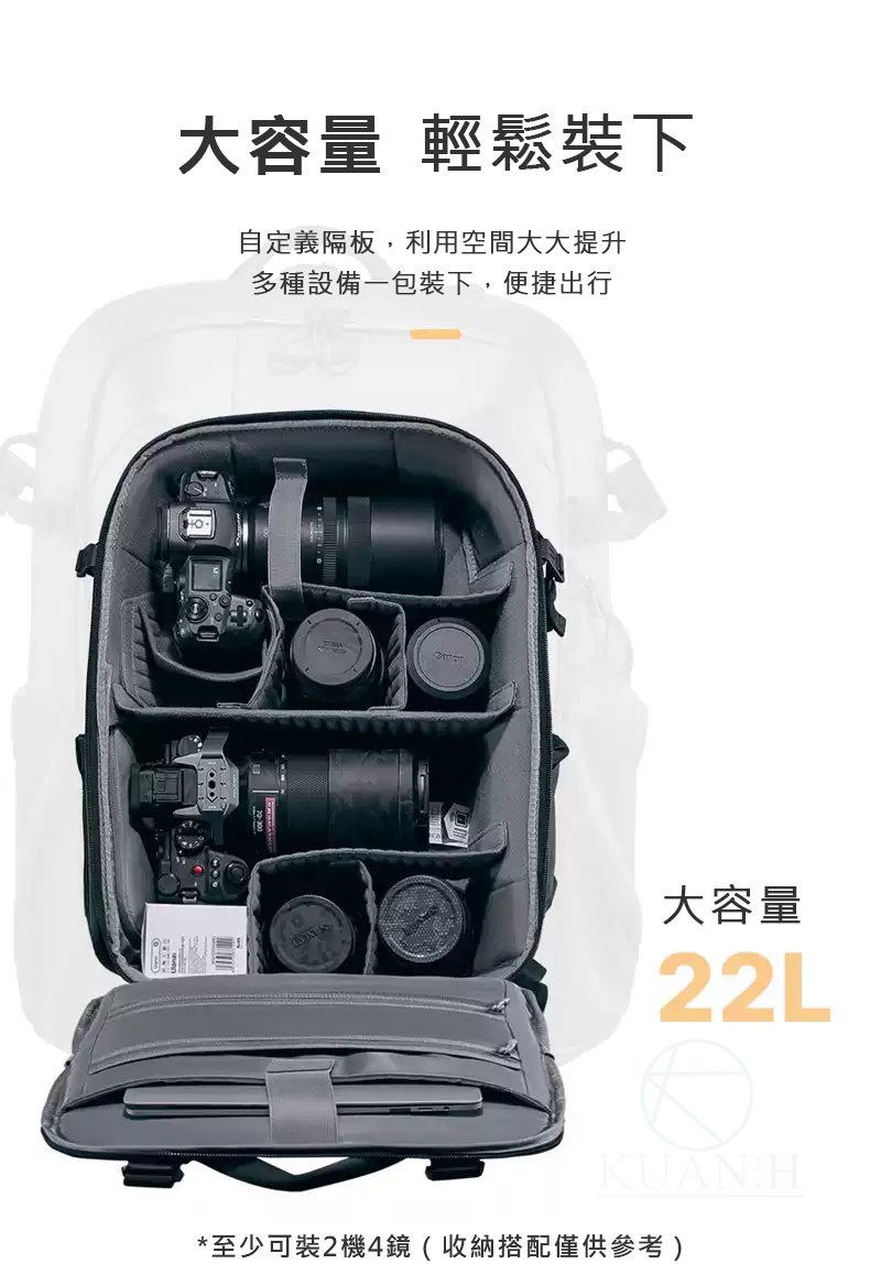 免運 Ulanzi BP09 22L 城市系列雙肩後背相機包 快取 防潑水 單眼收納 鏡頭收納 攝影包 攝影後背包｜領券最高折$220 1