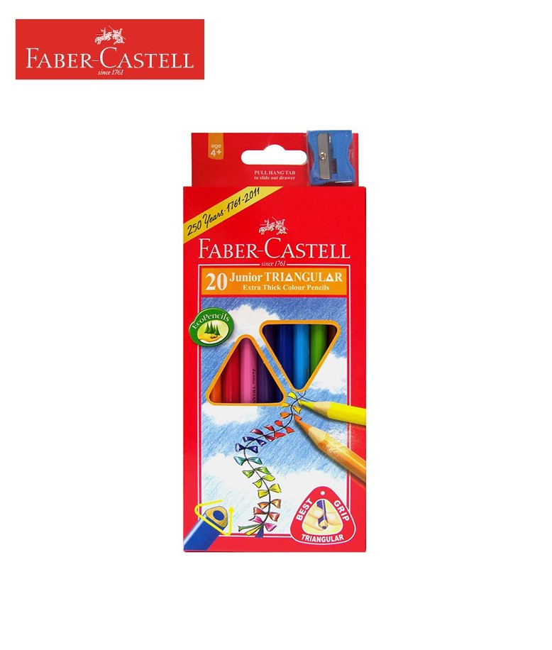德國 Faber-Castell 輝柏 16-116538-20 大三角彩色鉛筆 (3.3mm) (20色)