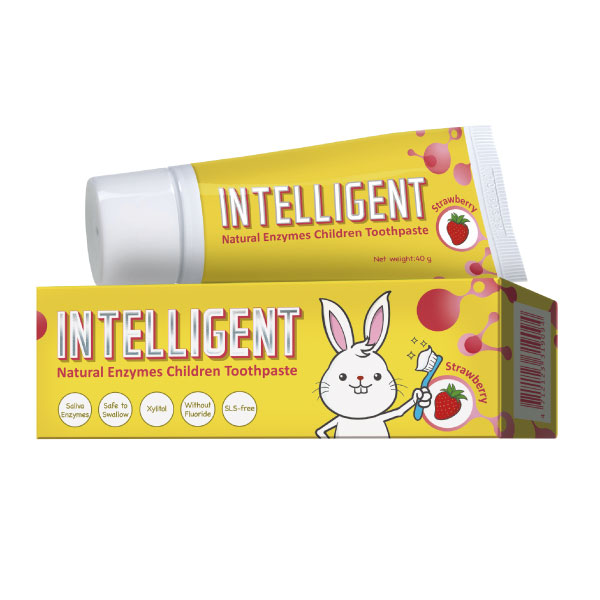 Intelligent 因特力淨 兒童酵素牙膏-草莓優格 (40g/條)【杏一】