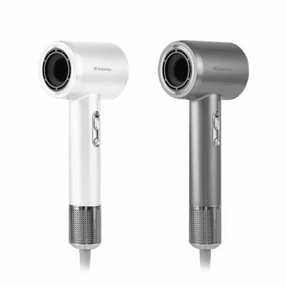 【兩入超值組+贈PLAY BOY法蘭絨毯】kokomo 風飛飛・日本負離子高速吹風機 智能溫控 強風集中速乾 護髮保濕 灰銀色 / 珍珠白 KO-IH2335 0
