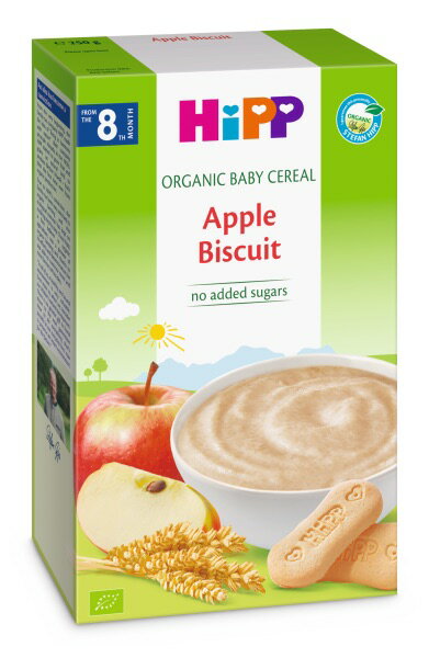 【買6送1】HiPP喜寶-有機穀物精(蘋果餅乾)250g-米菲寶貝