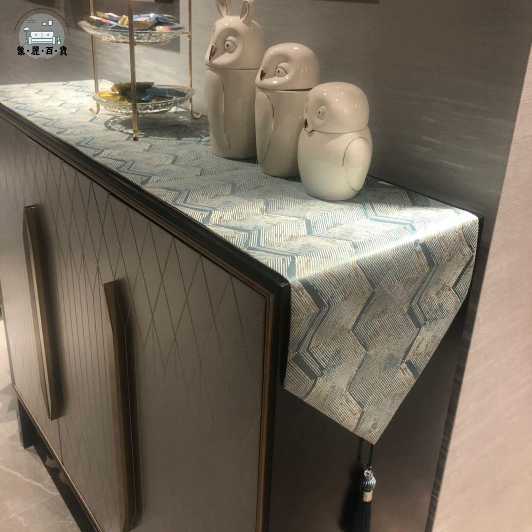 免運 桌布 桌旗 茶桌桌布 波浪紋餐桌桌旗新古典歐式簡約現代輕奢樣板間布藝新中式茶幾桌布 免運 可開發票 全館折扣 售後保障 工廠現貨直銷 m564