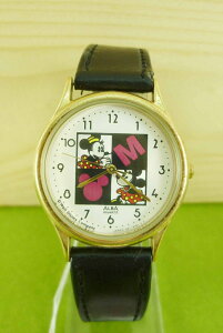 【震撼精品百貨】米奇/米妮 Micky Mouse 手錶-黑粉 震撼日式精品百貨