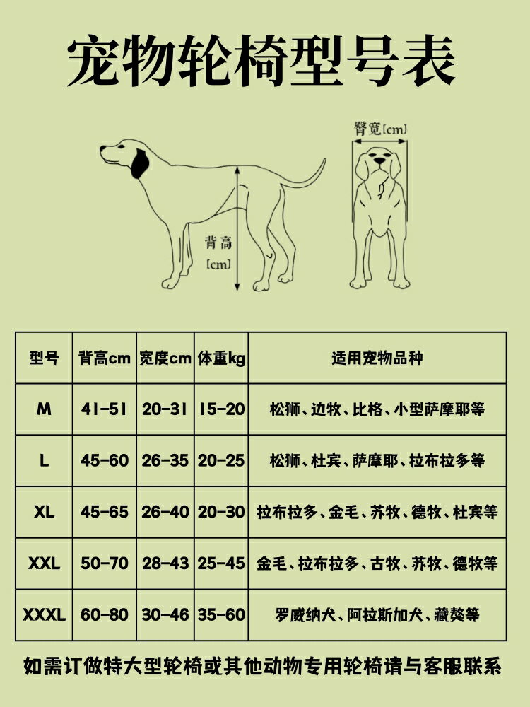 【超多款式咨詢客服】寵物輪椅狗全身癱瘓推車老年狗代步車大型犬四肢無力輔助車助力車 4