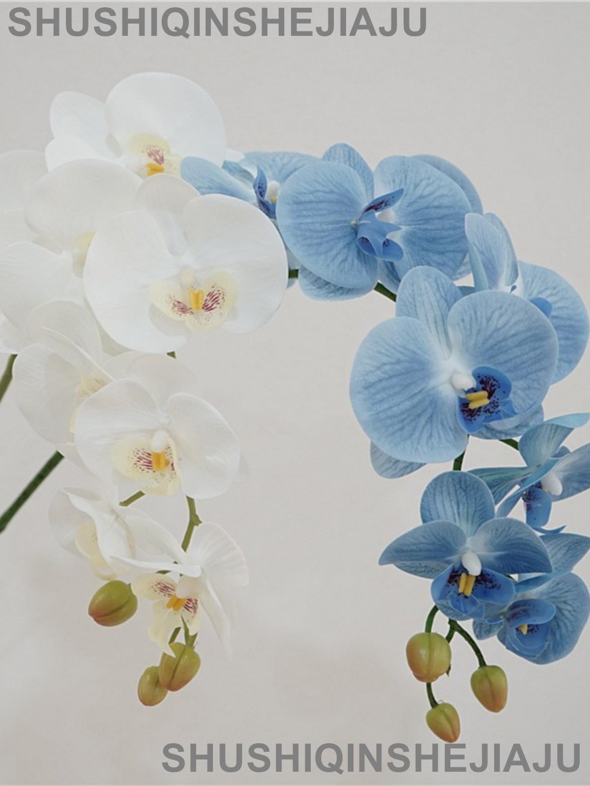 滿280元出貨 仿真花 假花 可開發票 蝴蝶蘭仿真花北歐家居客廳裝飾花餐桌高檔盆景擺件婚擺設插花假花
