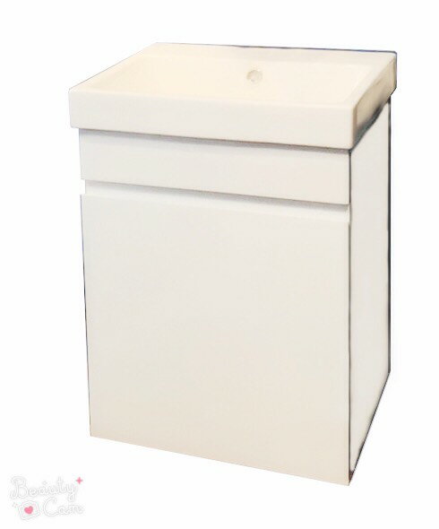 【KARNS卡尼斯】45CM 一體瓷盆單門浴櫃組 白色 不含面盆龍頭(AR-4004R)