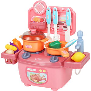 辦家家酒 過家家玩具 益智玩具 兒童教育玩具 兒童過家家廚房玩具 親子互動模擬聲光音樂真實出水切切樂餐臺餐具 全館免運