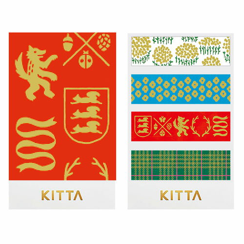 【日本KITTA】 隨身攜帶和紙膠帶 KITH002 押金箔-英倫風情 / 本