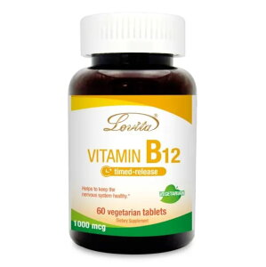 【Lovita愛維他】高單位緩釋型維生素B12全素可食（60顆/瓶)