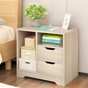 床頭櫃 置物架簡約現代小型臥室經濟型收納柜仿實木儲物簡易小柜子【夏沐生活】