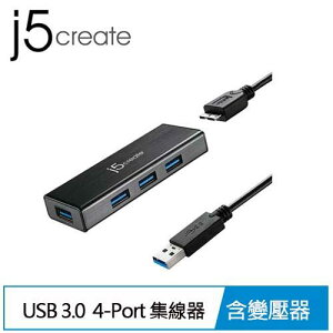 【最高9%回饋 5000點】j5create USB 3.0 4埠迷你集線器 JUH340