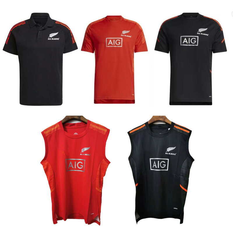 2022新西蘭全黑隊T恤上裝橄欖服無袖背心橄欖球衣All Black Rugby