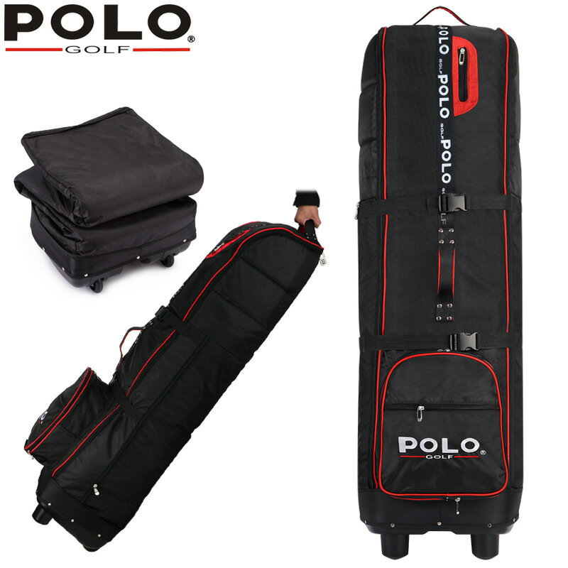 【現貨】polo高爾夫航空包 飛機託運包 加厚帶滑輪球包 golf旅行包【北歐家居生活】