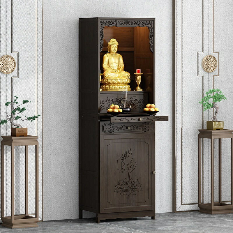 開立發票 【宅配免運】 神龕新中式立櫃財神爺櫃子供桌佛臺香案家用菩薩關公神臺香火貢臺 供臺香案 神龕 供奉桌 神桌PHZzz0619