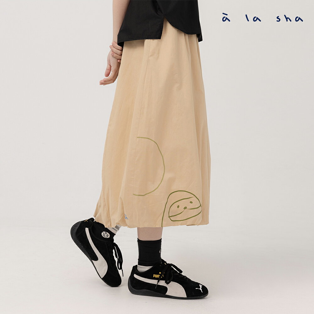 a la sha 抹茶Qummi印花泡泡裙 2