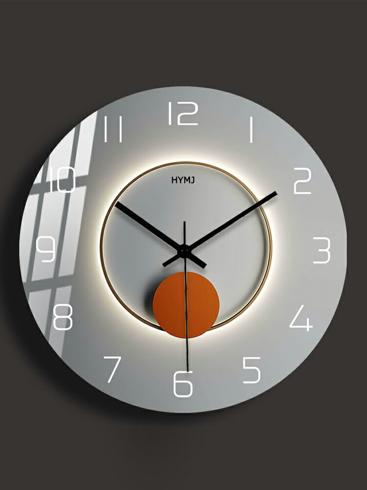 鐘表掛鐘客廳家用時尚2024新款時鐘掛墻餐廳現代簡約靜音石英鐘表
