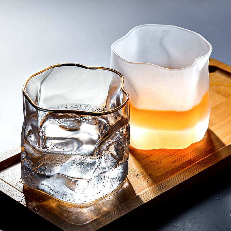 磨砂玻璃杯網紅高顏值水杯簡約北歐酒杯個人用爆款高檔大氣精致