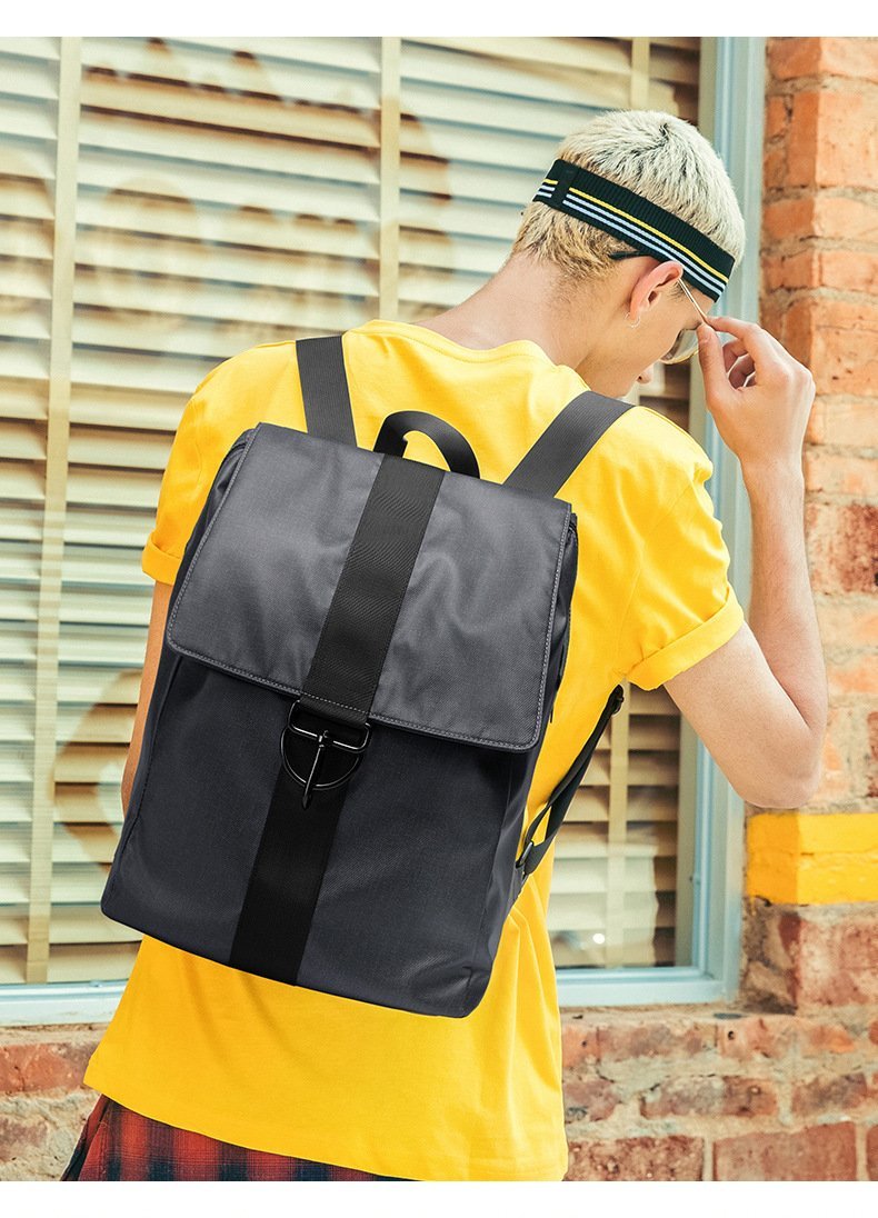 FINDSENSE品牌 韓國 新款 FIN韓國出品 包款 時尚 男士 防水 簡約 旅行背包 雙肩包 學生 書包 潮流
